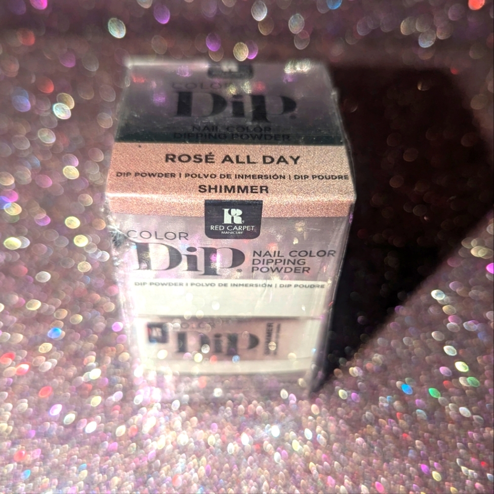Rose All Day Red Carpet Manicure Color Dip Nail Color Dipping Powder Shimmer